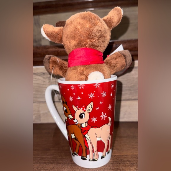 Rudolph the Red Nose Reindeer Plush in Mug Set by DanDee - NEW - Picture 5 of 12